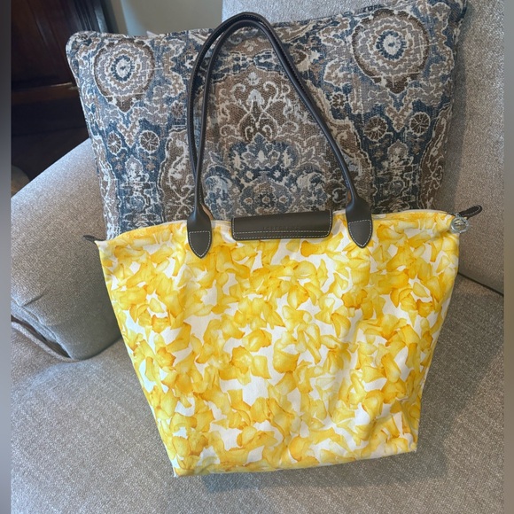 ✨LONGCHAMP Le Pliage Darshan Yellow Large Tote - Picture 4 of 16